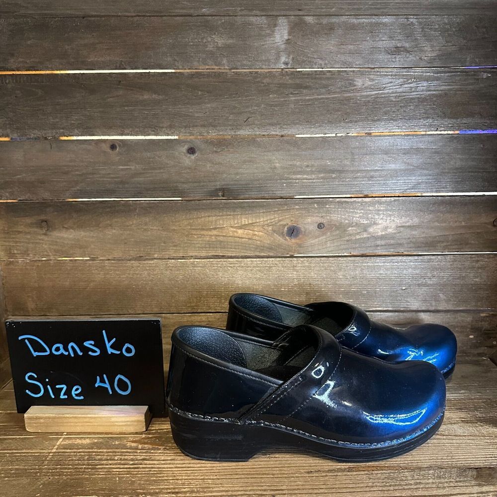 Womens Dansko Ombre Patent Leather Comfort Clogs Shoes EUR 40 US 9.5-10 M